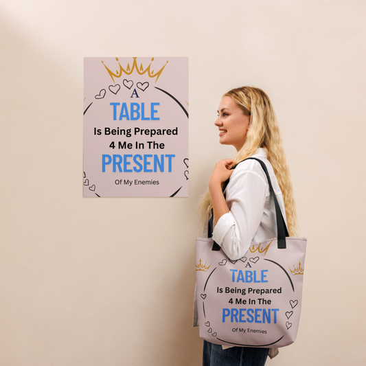 A Table Is Being Prepared For Me In The Present Of My Enemies Tote bag